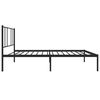 vidaXL Bedframe met hoofdbord metaal zwart 90x190 cm