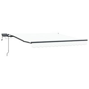 vidaXL Uitschuifbare luifel Wit 300 x 250 cm Stof en Aluminium
