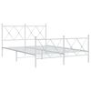 vidaXL Bedframe met hoofd- en voeteneinde metaal wit 140x190 cm