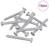 vidaXL Meubelschroeven 12 st Zilver M6 x 60 mm Staal