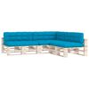 vidaXL Bankkussens pallet 7 st blauw