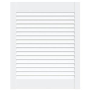 vidaXL Kastdeur met lamellen 61,5x49,4 cm massief grenenhout wit