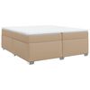 vidaXL Boxspring met matras kunstleer cappuccinokleurig 200x200 cm