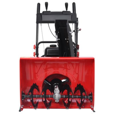 vidaXL Sneeuwblazer tweefasig 196 cc 6,5 pk kunststof rood en zwart