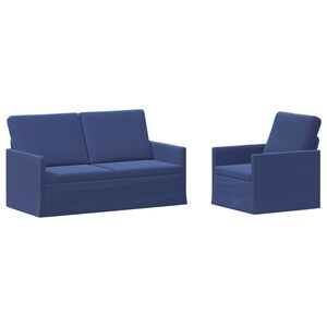 vidaXL Bankstel 2 pcs Politieblauw fluweel