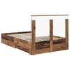vidaXL Bedframe met hoofdeinde Oudhout 120 x 190 cm Bewerkt hout