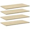 vidaXL Wandschappen 4 st 60x30x1,5 cm spaanplaat sonoma eikenkleurig