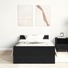 vidaXL Bedframe zonder matras 100x200 cm spaanplaat zwart eikenkleurig