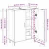 vidaXL Dressoir Oudhout 69,5 x 34 x 90 cm Bewerkt hout