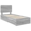 vidaXL Bedframe met hoofdeinde Grijs Sonoma 90 x 200 cm Bewerkt hout