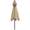 vidaXL Parasol met metalen paal 300 cm taupe