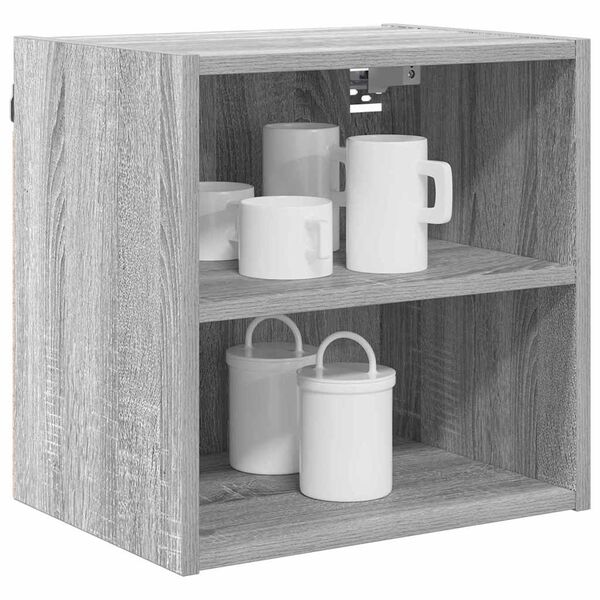 vidaXL Hangkast met opslag Grijs Sonoma 40 x 29,5 x 40 cm Bewerkt hout
