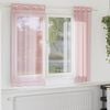 vidaXL Gordijnen voile met doorvoertules 2 st 140x175 cm roze