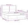 vidaXL Boxspring met matras stof donkergrijs 160x200 cm