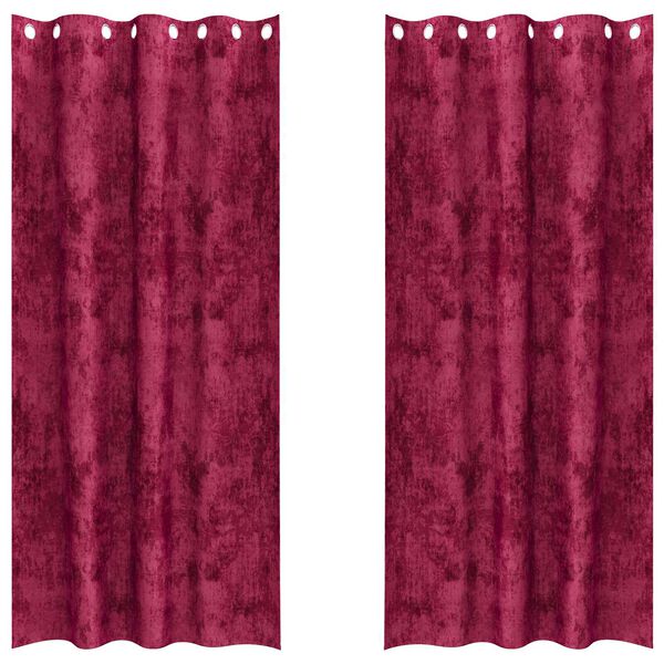vidaXL Velvet Gordijnen 2 pcs Wijnrood 260 x 140 cm Fluweel