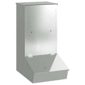 vidaXL Varkensvoeder Zilver 55 x 38 x 76 cm 20 kg Gegalvaniseerd staal