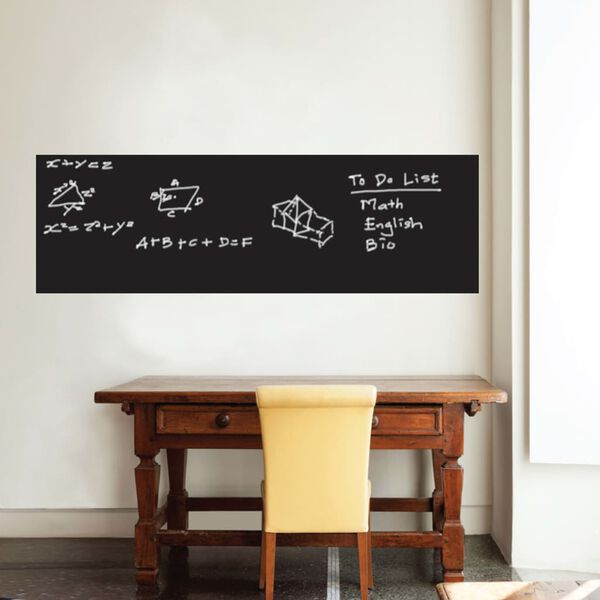 WALPLUS Krijtbord decoratiesticker 200x45 cm zwart