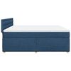 vidaXL Boxspring met matras stof blauw 200x200 cm