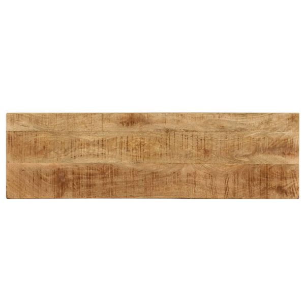 vidaXL Wandtafel 120x35x76 cm massief mangohout en staal