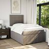 vidaXL Boxspring met matras stof taupe 120x190 cm