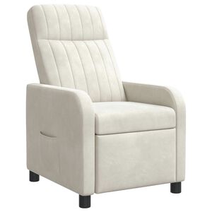 vidaXL Relaxfauteuil Cr&egrave;mekleurig fluweel