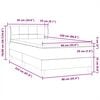 vidaXL Boxspring met matras fluweel lichtgrijs 90x220 cm
