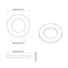 vidaXL Veer Washer 2 pcs Wit 13 x 1 mm IJzer