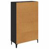 vidaXL Highboard Zwart Eiken 70 x 31 x 115 cm Gemonteerd hout en ijzer