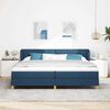 vidaXL Boxspringbed met matras met hoofdeinde Blauw 200 x 200 cm Stof
