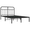 vidaXL Bedframe met hoofdbord metaal zwart 120x190 cm