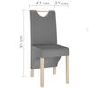 vidaXL Eetkamerstoelen 2 st kunstleer grijs