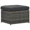 vidaXL 4-delige Loungeset met kussens poly rattan antraciet