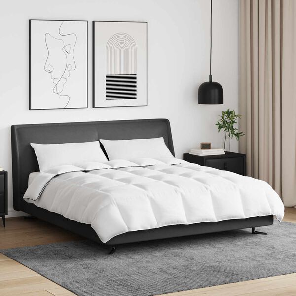 vidaXL Winter Dekbed met kussen 3 pcs Wit Donsveertjes