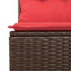 vidaXL 10-delige Loungeset met kussens poly rattan bruin