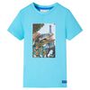 Kindershirt 128 zeeblauw