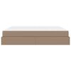 vidaXL Bedframe met matras met matras 2 pcs Tan PVC