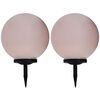 vidaXL Solarlampen 2 st LED rond 40 cm RGB