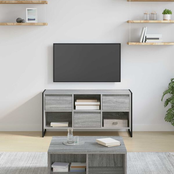 vidaXL TV-kast met lade Grijs Sonoma 100 x 36 x 49,5 cm Bewerkt hout