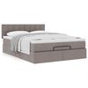 vidaXL Bed met matras 140x190 cm stof taupe