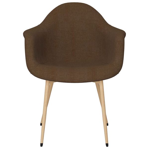 vidaXL Eetkamerstoelen 2 st stof donkerbruin