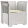 vidaXL E&eacute;npersoons Fauteuil met Kussen Rattan Look PP Wit