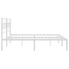 vidaXL Bedframe met hoofdbord metaal wit 193x203 cm