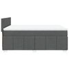 vidaXL Boxspring met matras stof donkergrijs 160x200 cm