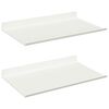 vidaXL Drijvende plank Wandgemonteerd 2 pcs Wit 30 x 18 x 2,5 cm Staal