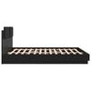 vidaXL Bedframe met Hoofdeinde Zwart Eiken 180 x 200 cm Bewerkt hout