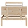 vidaXL Bedframe met hoofdbord massief grenenhout 75x190 cm