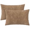 vidaXL Kussensloop 2 pcs HEERLEN Taupe 50 x 75 cm Microfiber Fleece