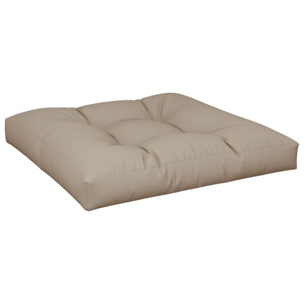 vidaXL Palletkussen 80x80x12 cm stof taupe