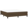 vidaXL Boxspring met matras stof donkerbruin 180x200 cm