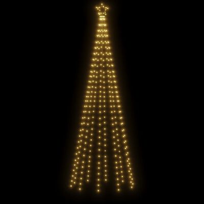 vidaXL Kerstboom met grondpin 310 LED's warmwit 300 cm